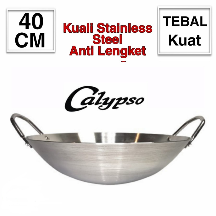 Wajan Anti Lengket/Kuali Anti Lengket Stainless Steel Calypso 40cm