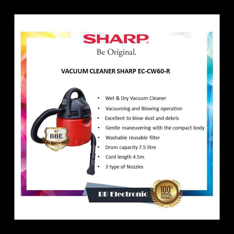 TERBARU VACUUM CLEANER SHARP EC-CW60-R VACUM CLEANERS MURAH TERUPDATE