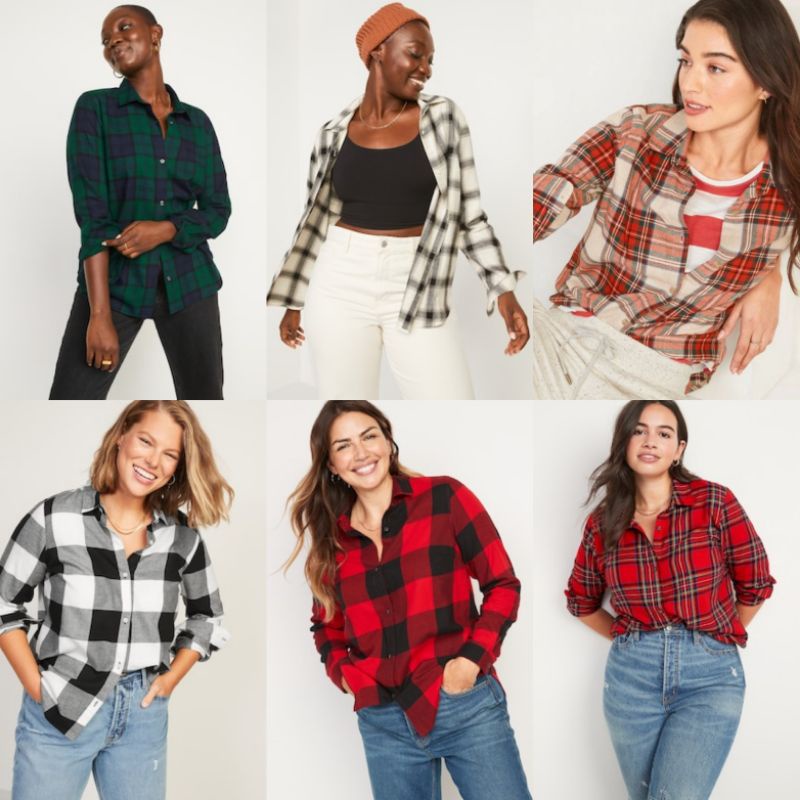 OLDN*VY CLASSIC FLANEL PLAID SHIRT