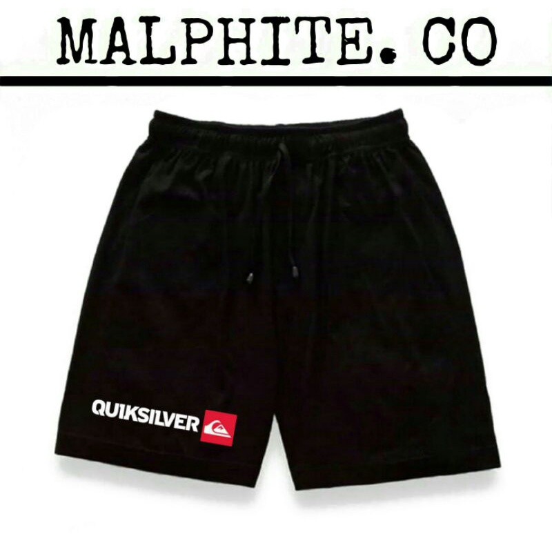 Celana Pendek Quiksilver Boxer Motif Logo Gambar Lambang Tulisan Sport Outdoor Short Pants Pria Wani