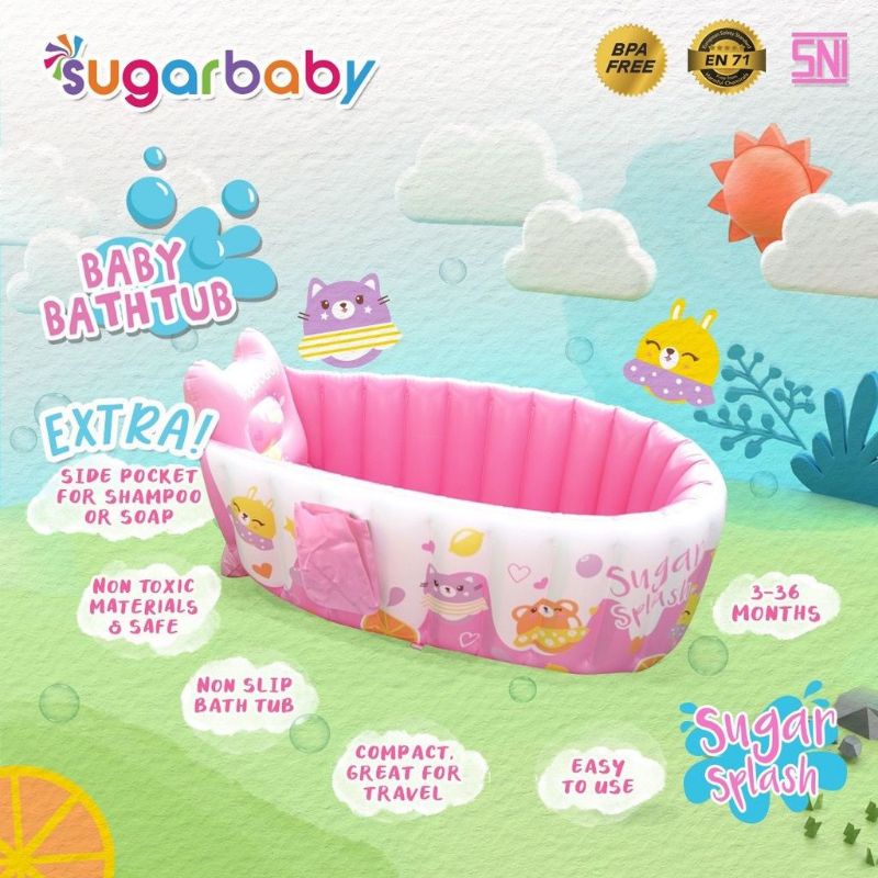 Sugar Baby 2in1 Inflatable Baby Bath Tub Bathtub Bak Mandi Karet Bayi