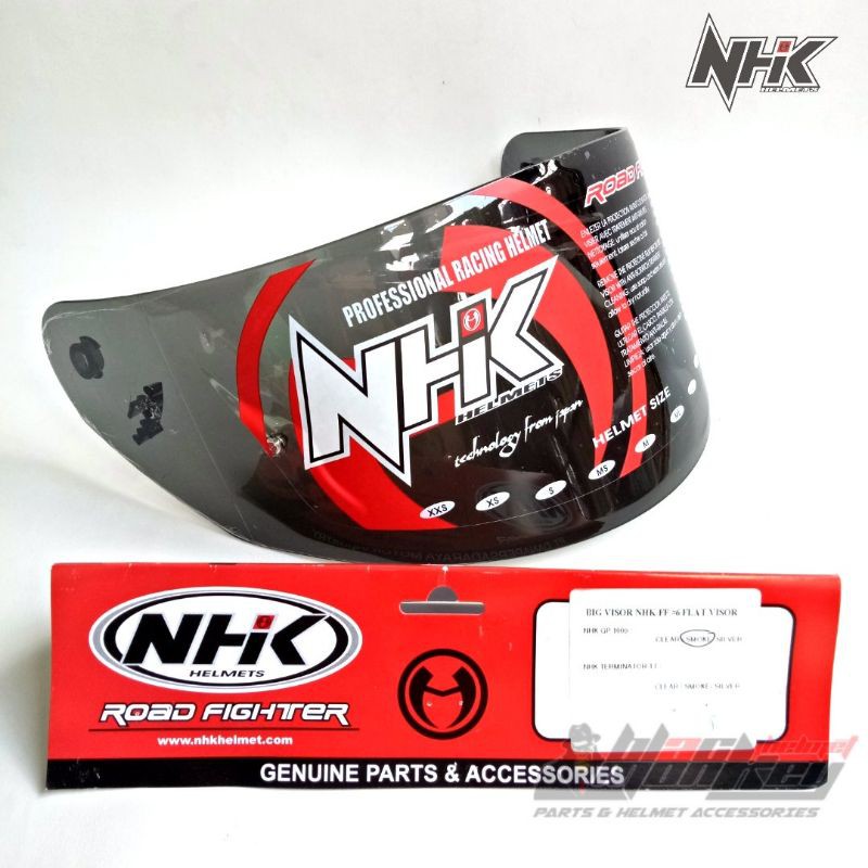 Flat visor NHK Gp1000 NHK GpTech LS2 ff352 Rookie Original Smoke - Kaca helm flat nhk