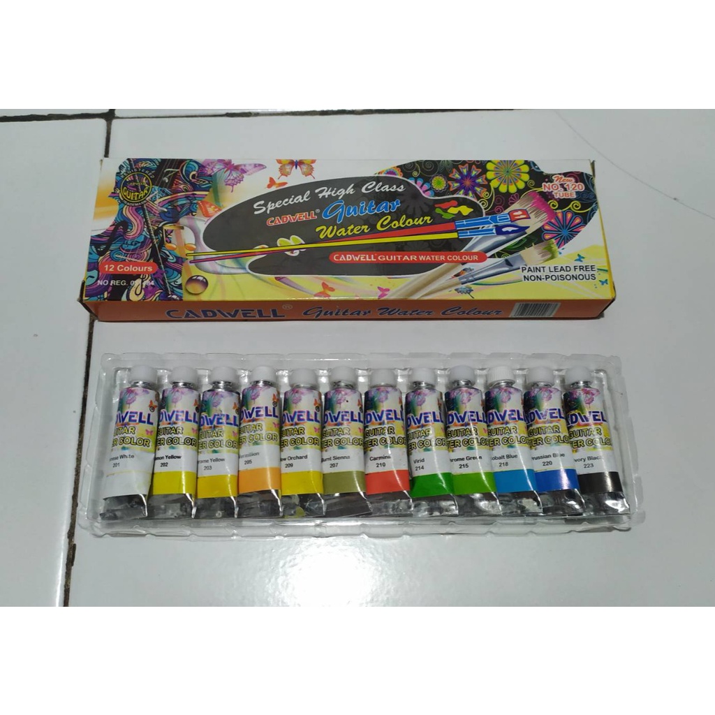 

Cat Air Cadwell Guitar 12 Warna / Water Color 12 Colors No. 120