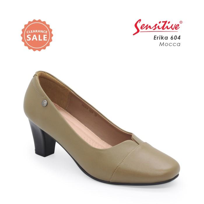 Sensitive Erika 604 Mocca Sepatu Kulit Heels Wanita