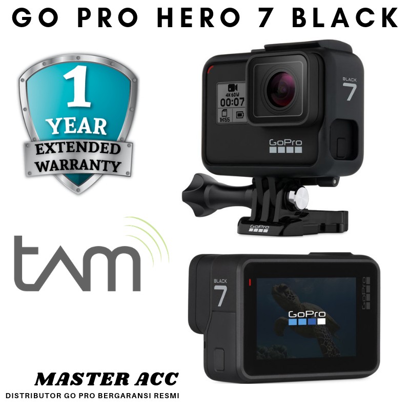 GO Pro Hero 7 Black Edition Original Garansi Resmi Tam 1 Tahun