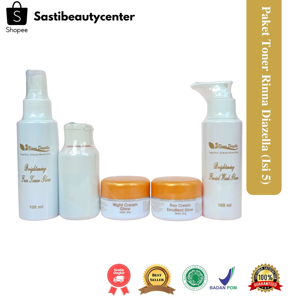 Rinna Diazella Ecer / Cream GLOW BPOM / Facial Wash Rinna Diazella / Toner Rinna Diazella