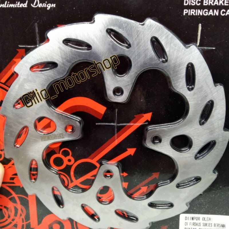 Piringan Cakram Depan Gerigi Chrome Pro-Madbike Mio Beat Vario 110 karbu