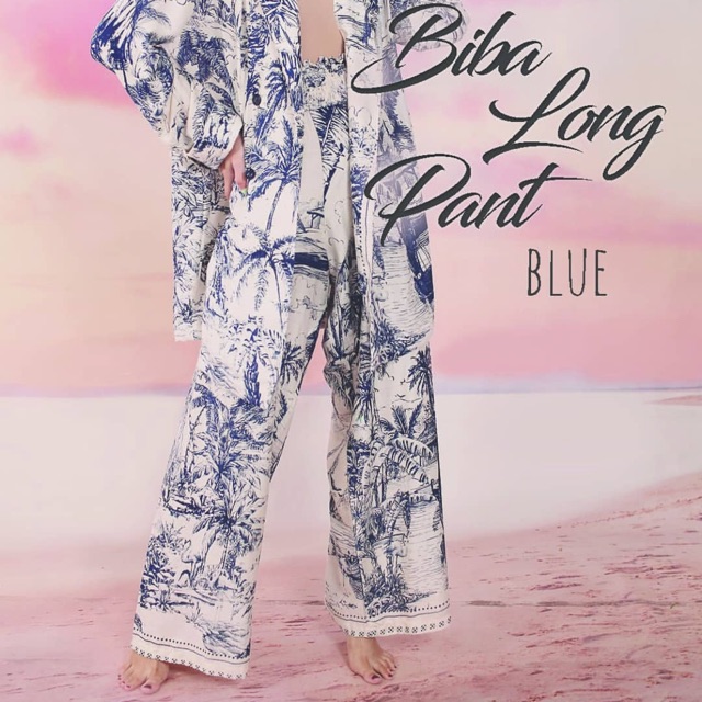 VONE x mmehuillet kiki siantar Biba Long Pant Blue size L