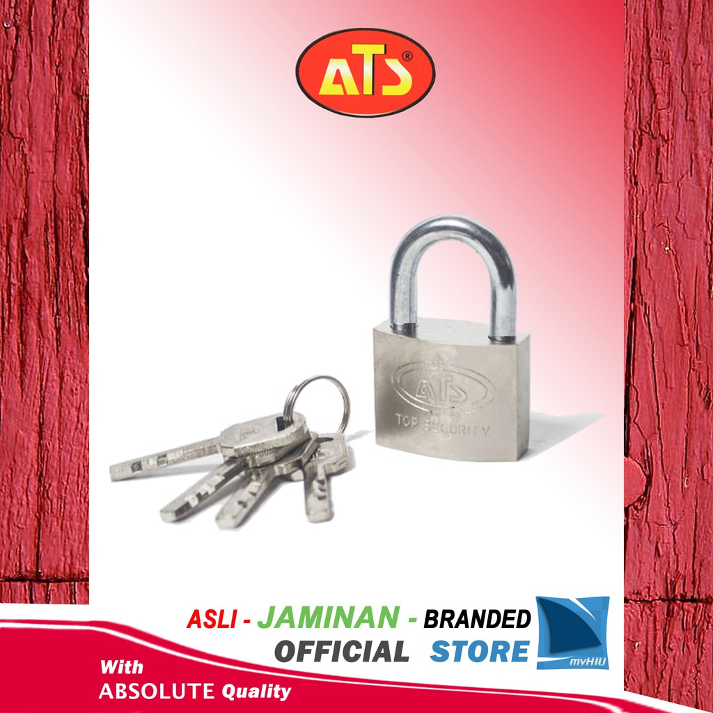 Gembok Besi 40 mm Leher Pendek / Short Neck Full Steel Padlock ATS