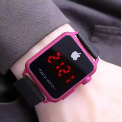 Promo Baru Ready 5 Warna Jam Tangan Pria Apple Touch Screen Digital Rubber AP15