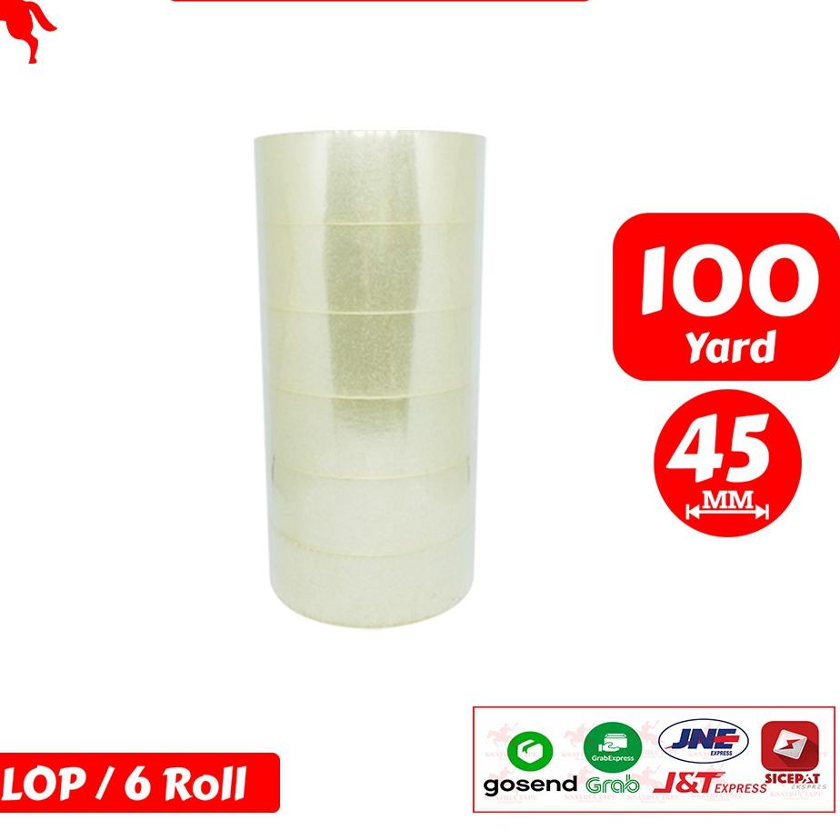 

✨ ⚡ale Lakban OPP Tape / Lakban Bening KSATRIA Tape 100 Yard (1 Slop) termurah se indonesia