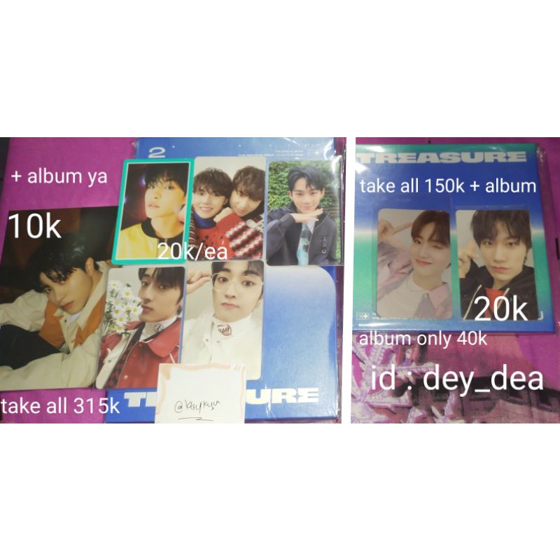 TREASURE PHOTOCARD Hyunsuk dagu take all with album treasure The Second Step: Chapter One unsealed b