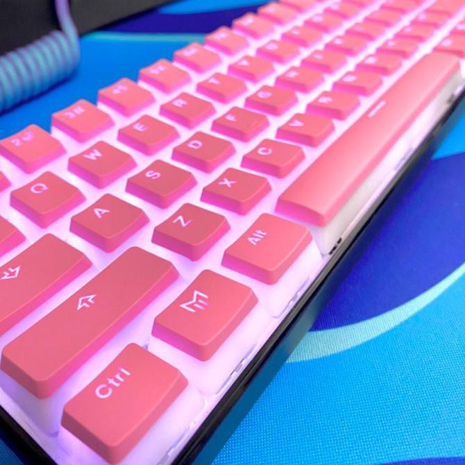 Wow Alcha Keycaps Pudding Pbt Mechanical Keyboard Full Size 108 - Pink Hot Sale