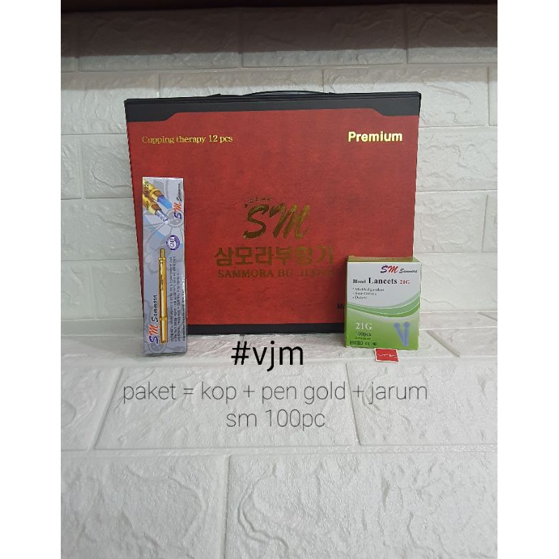 Paket Alat Bekam Sammora Korea isi 12 biru /12premium /kop 12 + lancing pen + jarum/Kop Angin Sammora premium