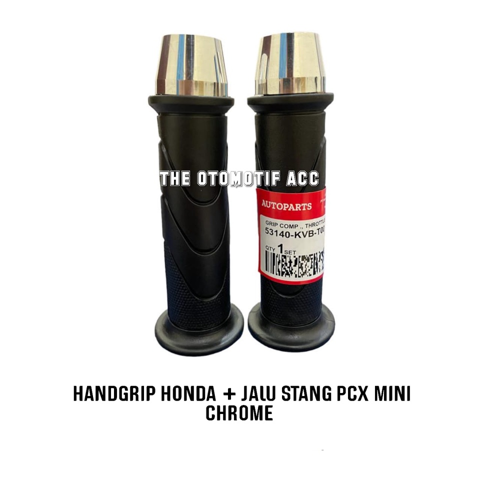 Handgrip Handfat Honda Model Original Plus Jalu Stang Chrome Model Pcx Mini Pemakaian Semua Motor Universa