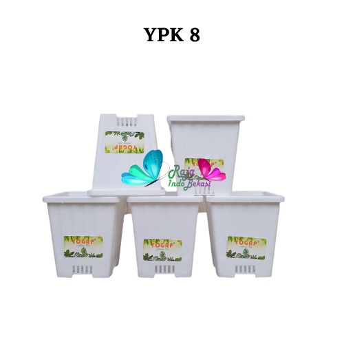 Pot Yogap Kotak 8 Putih