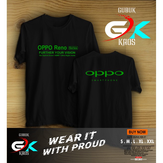 Kaos Baju oppo reno series Camera Kaos Handphone -GUBUK KAOS