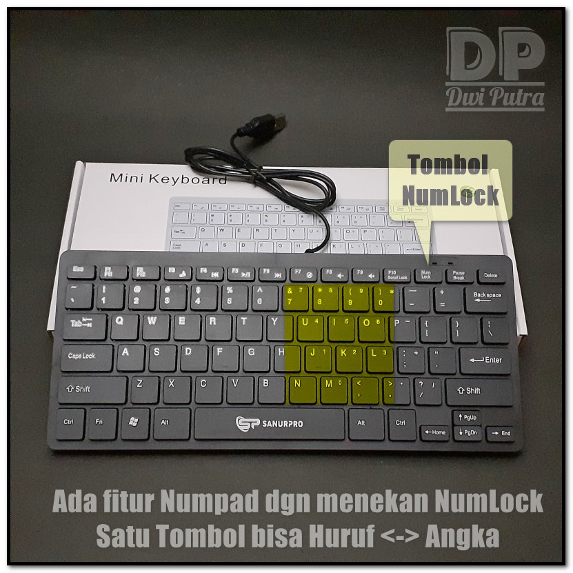 KEYBOARD MINI SANURPRO K-1000 / K-2000 // CHOCOLATE USB K1000 // OFFICE MULTIMEDIA // LAPTOP ANDROID CHOCO