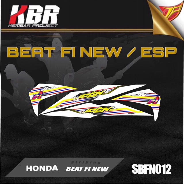 (cod) BEAT STREET BEAT ESP FI NEW Stiker Motor Striping Variasi List Honda Racing Skotlet Scotlite