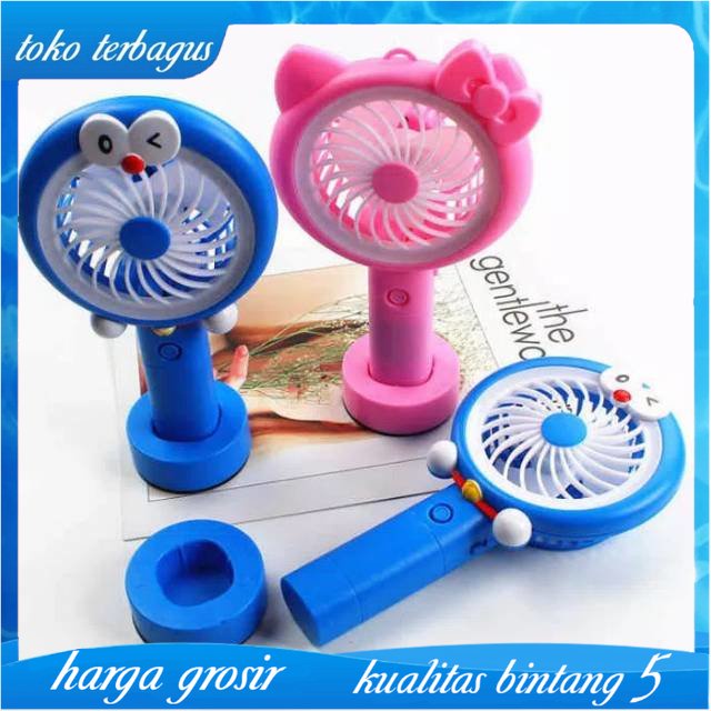 Kipas Angin Portable LED Genggam Kipas Mini Portable Fan Berkualitas