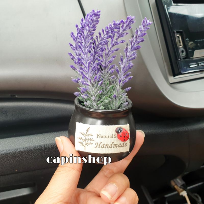 MINI BUNGA ARTIFISIAL // Aksesoris hiasan mobil dasboard lemari Bunga Flower-Lavender