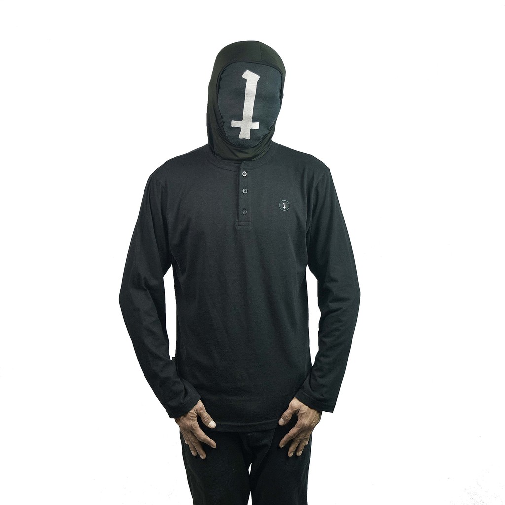 Heretic - Longsleeve Henley - Blacken