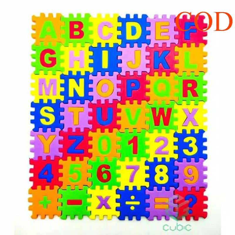 Puzzle ABCD Puzzle Huruf Puzzle Spon Puzle Huruf dan Angka Spons