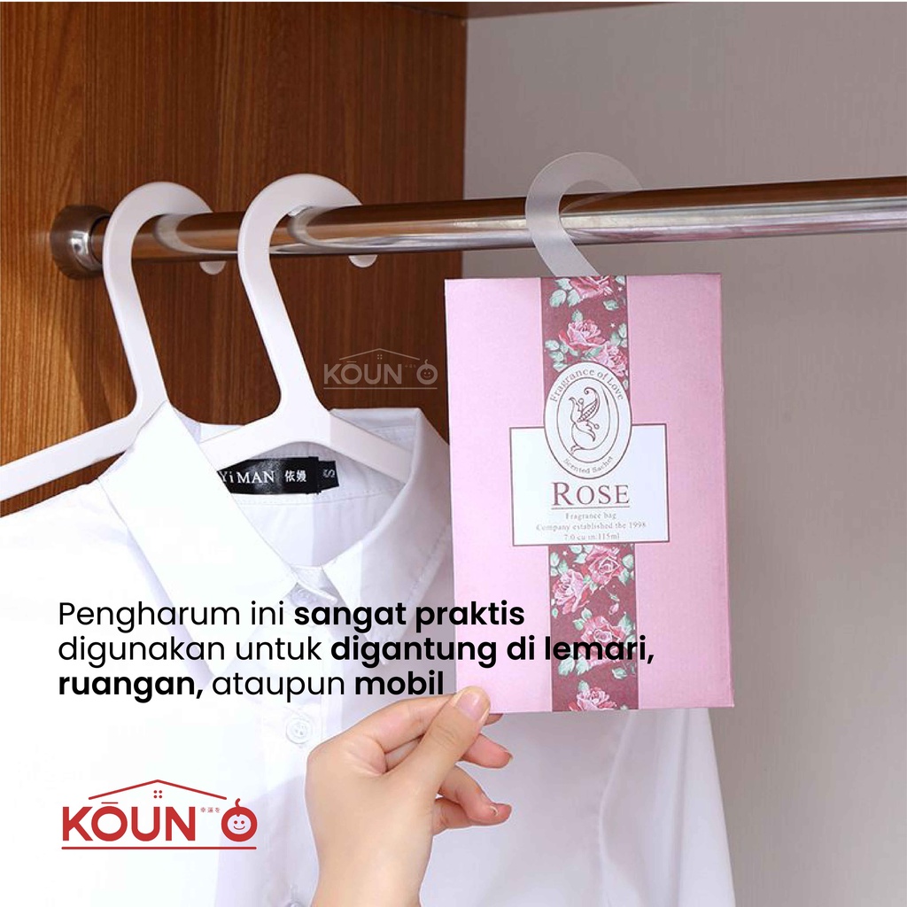 Pengharum Lemari Pakaian Baju Pewangi Ruangan Kamar Mandi Toilet Parfum Mobil Gantung Kertas Murah