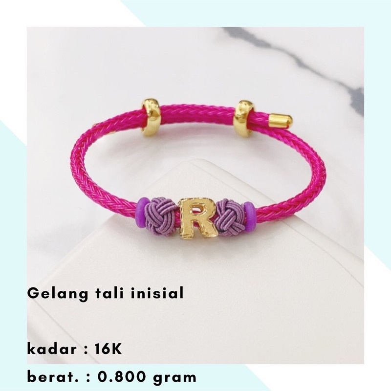 Gelang Tali Emas Inisial 0.800 Gr