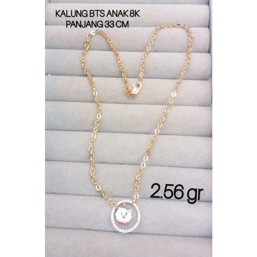 Kalung anak bts emas asli kadar 375