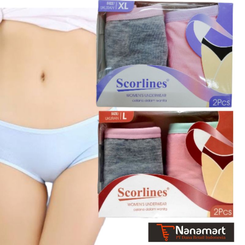 Scorlines CD Wanita Warna Bahan Tebal dan Awet 100% Original