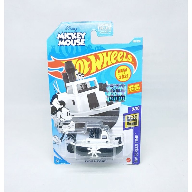 Hot Wheels Kapal Disney Mickey Mouse Steamboat HW Screen Time US Card Factory Sealed 2021