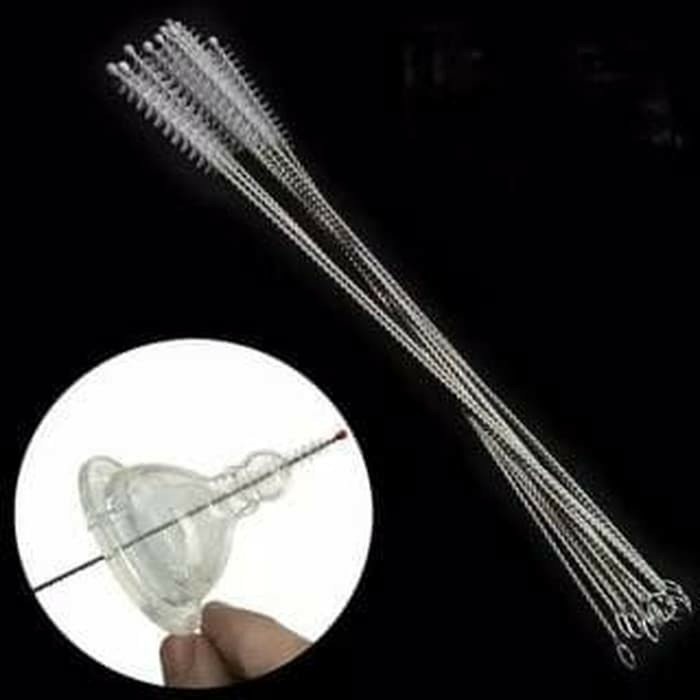 Sikat Pembersih Dot Bayi / Pembersih Sedotan Brush Stainless Steel Straw Food Grade