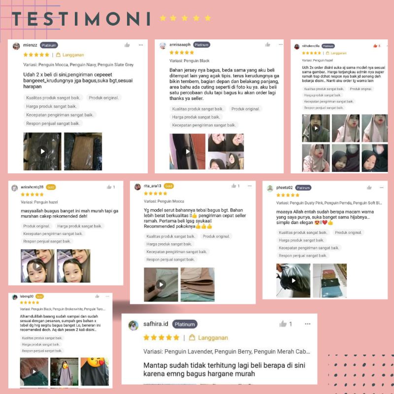 Khimar Jersey Premium / Khimar Pinguin / Khimar Jersey / Jilbab Kerudung Intant-3