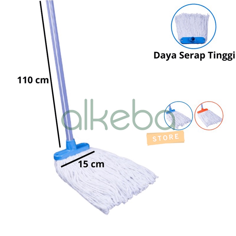 Pel Dragon Gagang / Floor Mop Pel Mop Set Dragon Lebar 15 cm