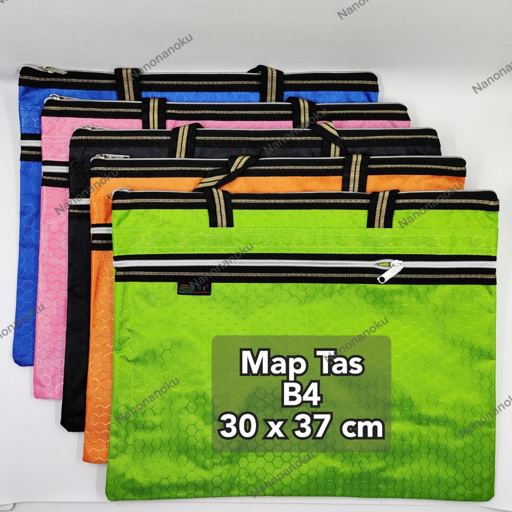 Map B4 Bentuk Tas untuk Buku/Tas Dokumen Zipper Resleting