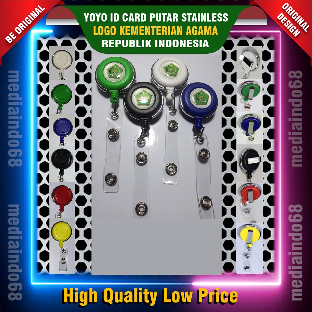 

YOYO ID CARD PUTAR-NAMETAG LOGO KEMENTERIAN AGAMA