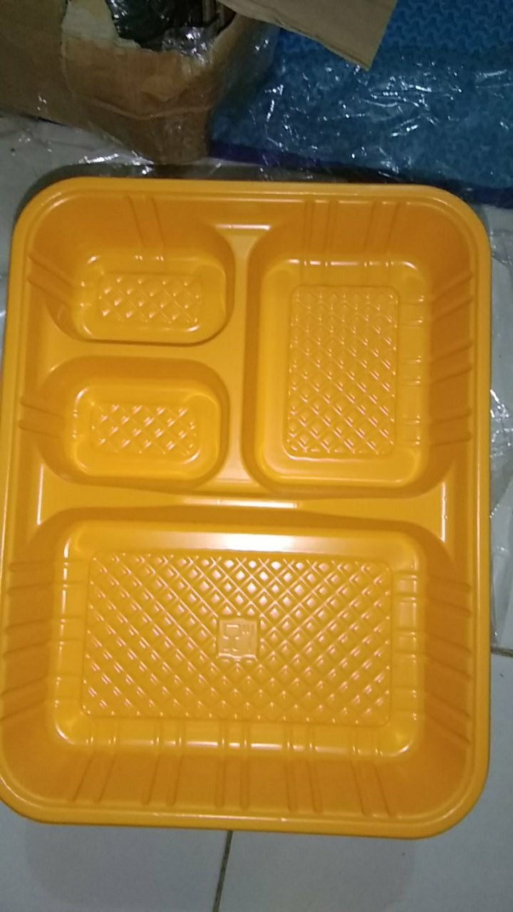 Original Tray Sekat 4 Totol / Tray Sekat Empat / Tray Sekat 4/ Tray Bersekat/ Sekat 4/ Box Bento/