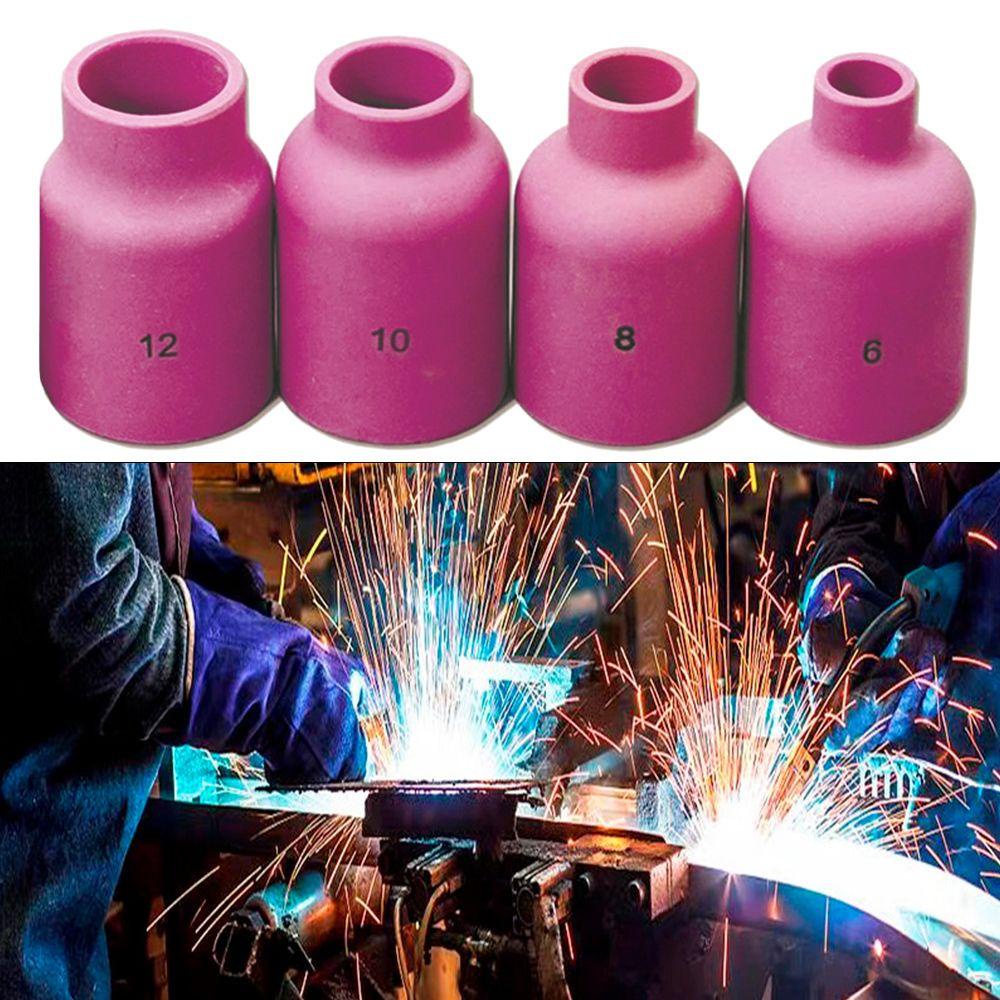 Populer 10pcs Nozzle Keramik TIG Torch Tip Welder Aksesori WP17 /18 /26