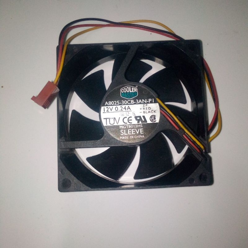 KIPAS FAN 8CM ORIGINAL COOLER MASTER A8025-30CB-3AN-PI 12V 0.24A 3PIN GARANSI