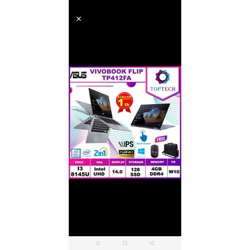 asus vivobook flip tp412 2 in 1 touch i3 8145U 8Gb 128 SSD w10 14.0fhd 4gb