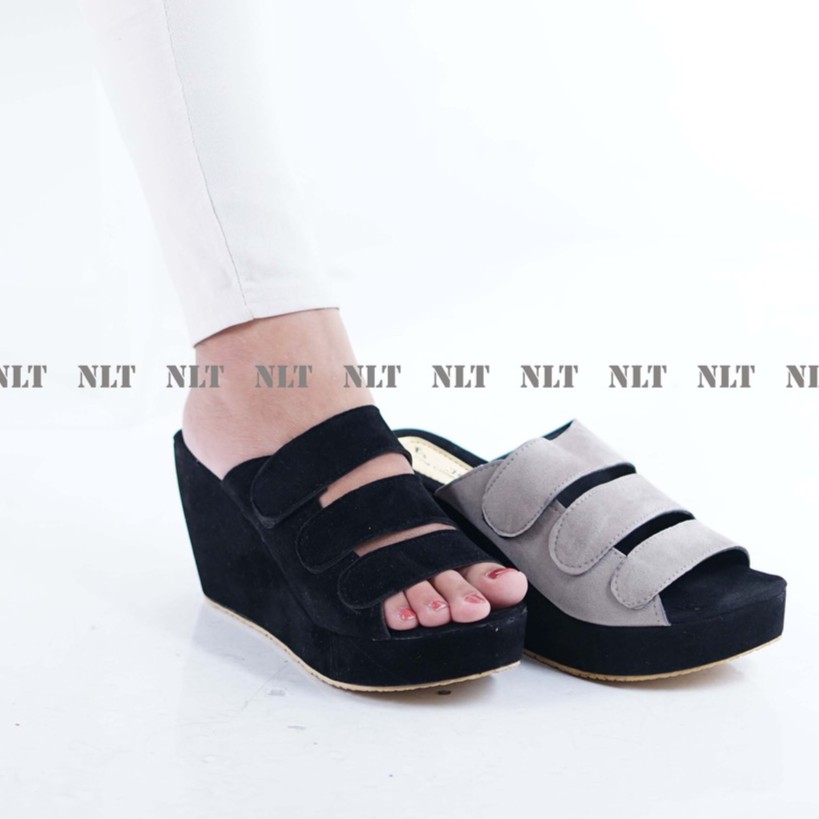 NunuLisaTan - Real Pic Wedges Terbaru Wanita Trendy STRIP 3