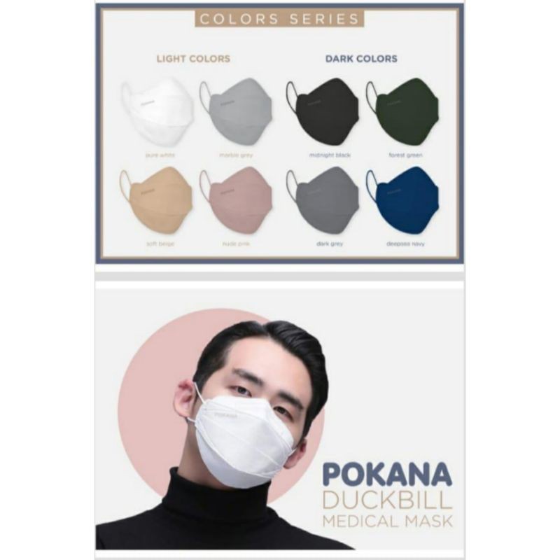 POKANA DUCKBILL Medical Mask 4 Ply - Sachet Isi 2 Pcs