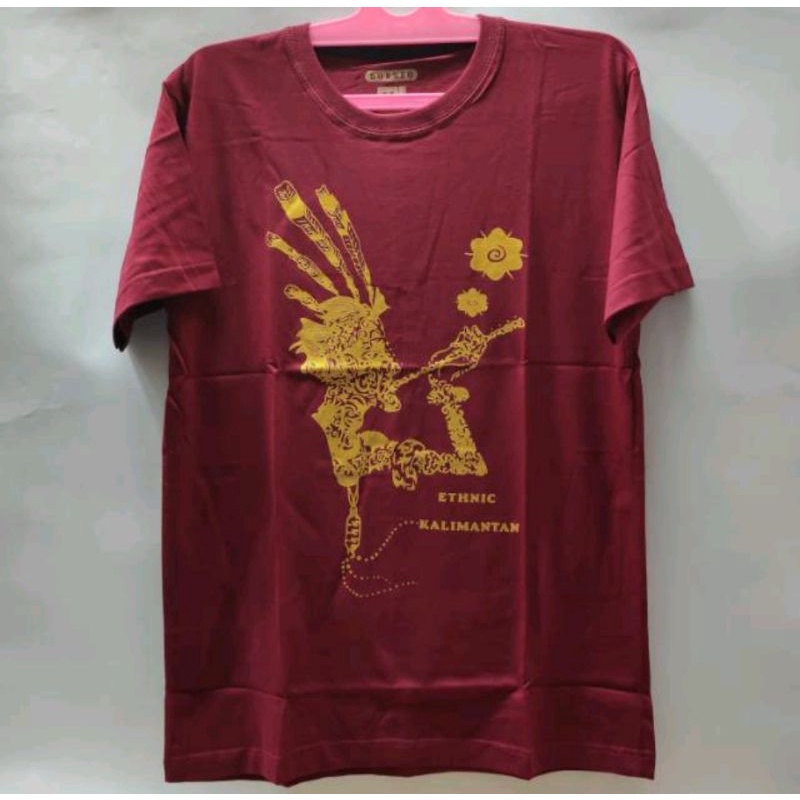 BAJU KOAS ETNIK DAYAK KALIMANTAN. BAJU KAOS PRIA MOTIF DAYAK KALIMANTAN