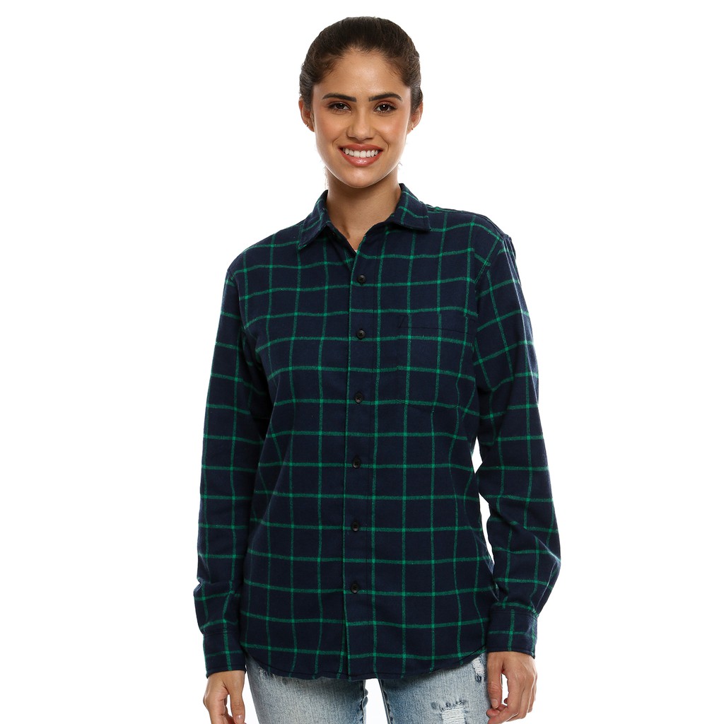 

ALTON Navy Green Flanel