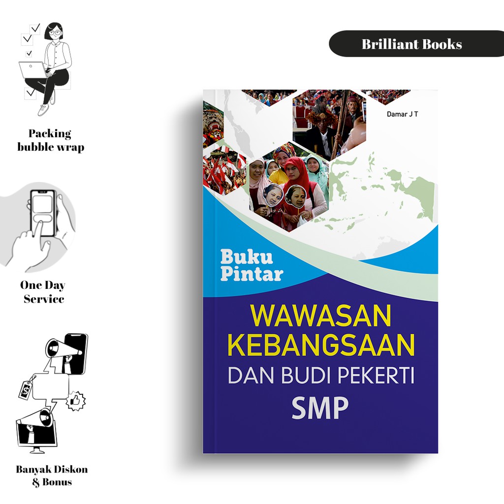 PROMO - Buku SMP : Pintar Wawasan Kebangsaan Dan Budi Pekerti - Brilliant Books