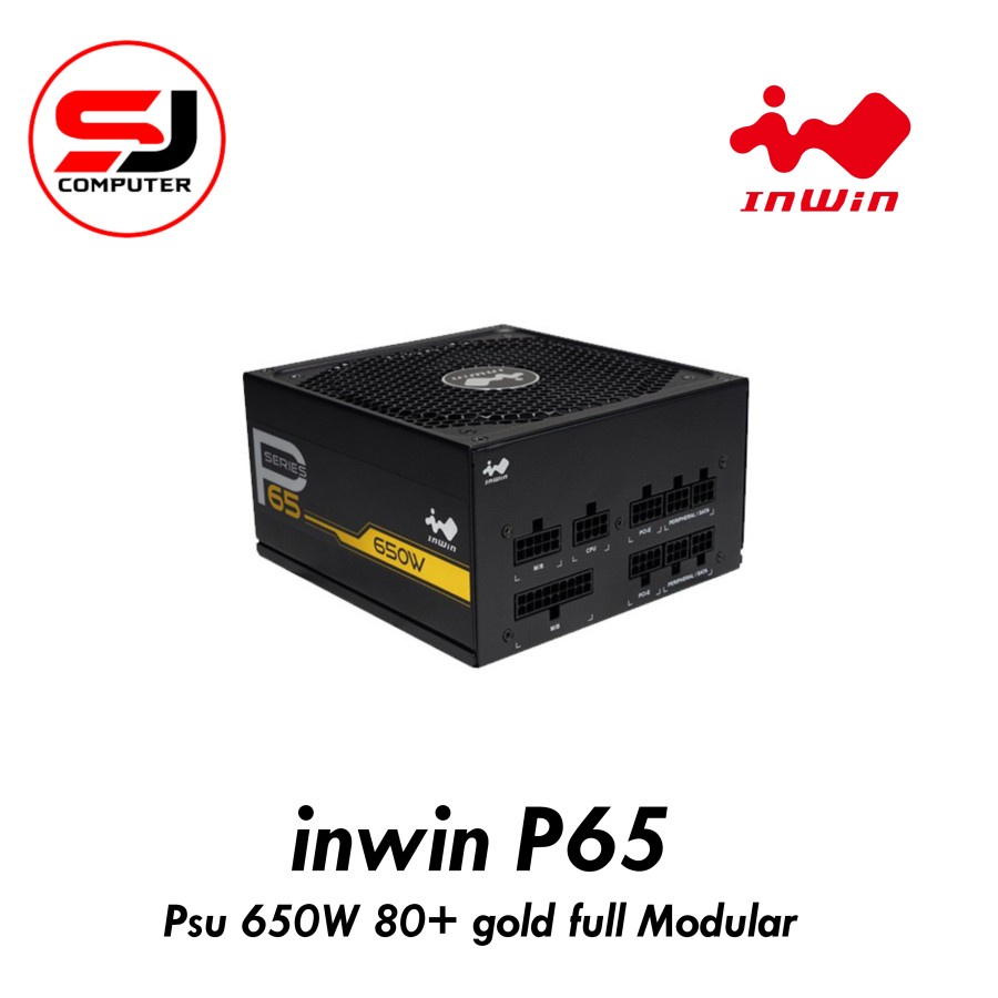 InWin PSU P65 650W 80+ Gold Power supply Full Modular Flat Cables