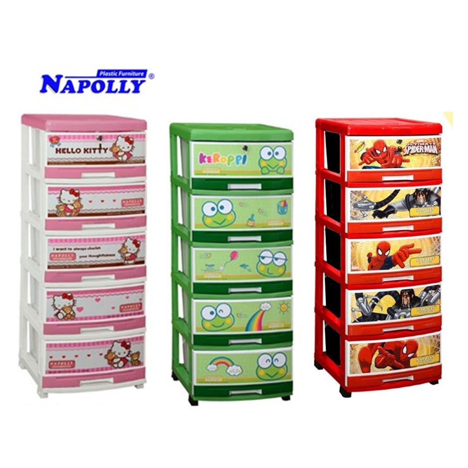 Lemari Plastik Laci Napolly Susun 5 Karakter (SFC 2 5000)
