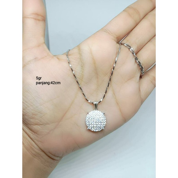 kalung kasandra lilit + liontin di*r full mp/ perak asli silver 925 lapis emas/ kalung fashion