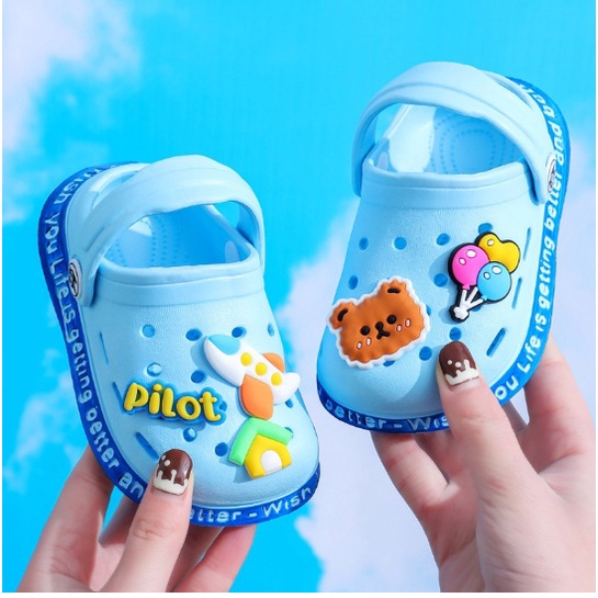 Sandal Anak Laki Laki Anak Bahan EVA Aneka Warna Motif Kartun SWEET PILOT Untuk Anak IMPOR